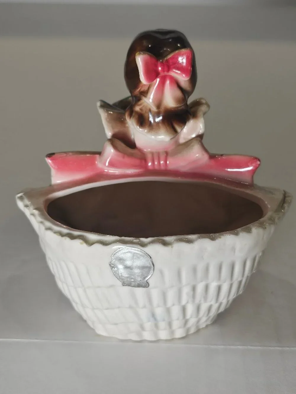 Rubens Originals Mid Century Party Girl Ceramic Planter Japan Blue Dress